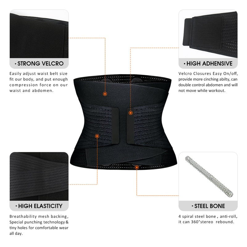 Sweat Waist Trainer Fitness Belt